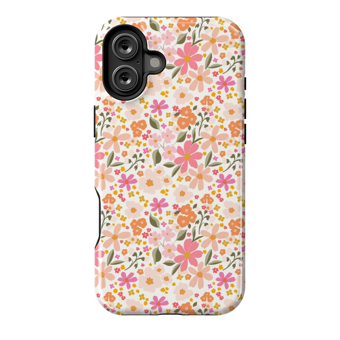 iPhone 16 Plus StrongFit Flowers white by Flowery Stories