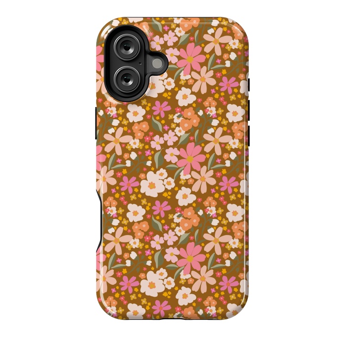 iPhone 16 Plus StrongFit Flowers rust by Flowery Stories