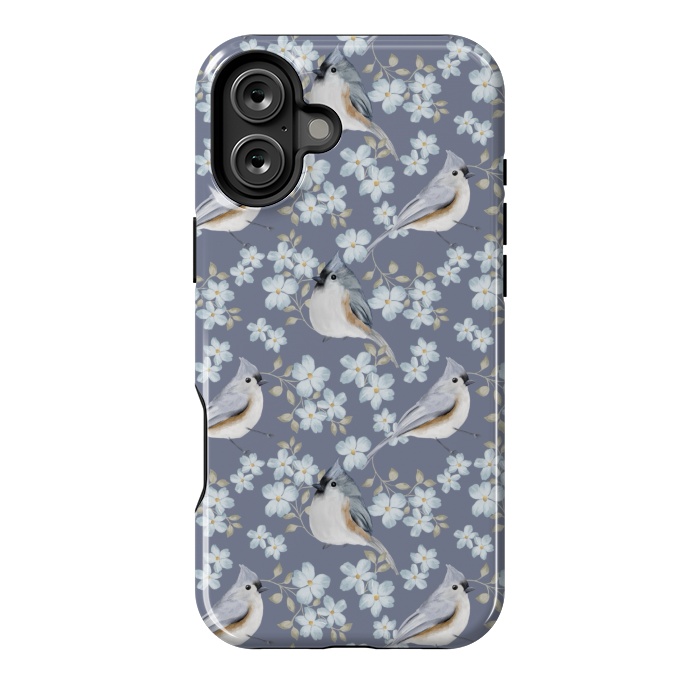 iPhone 16 Plus StrongFit Birds purple by Flowery Stories