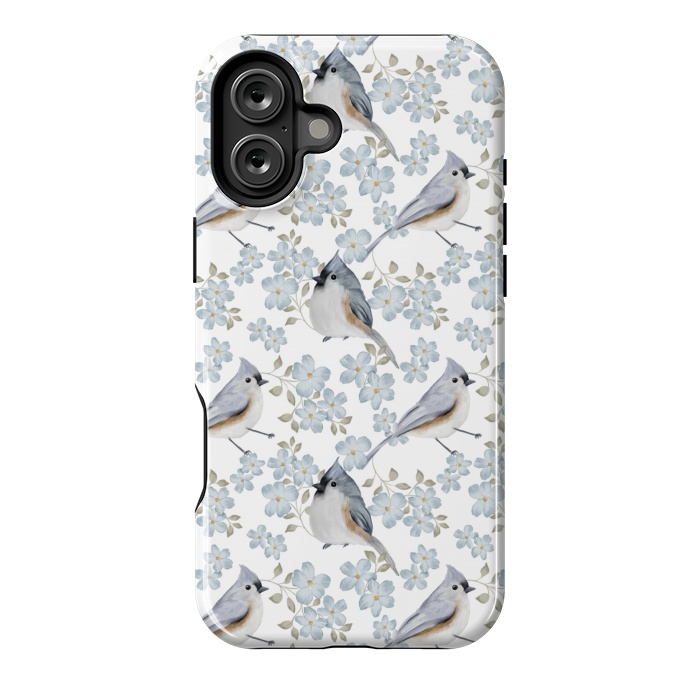 iPhone 16 Plus StrongFit Birds white by Flowery Stories