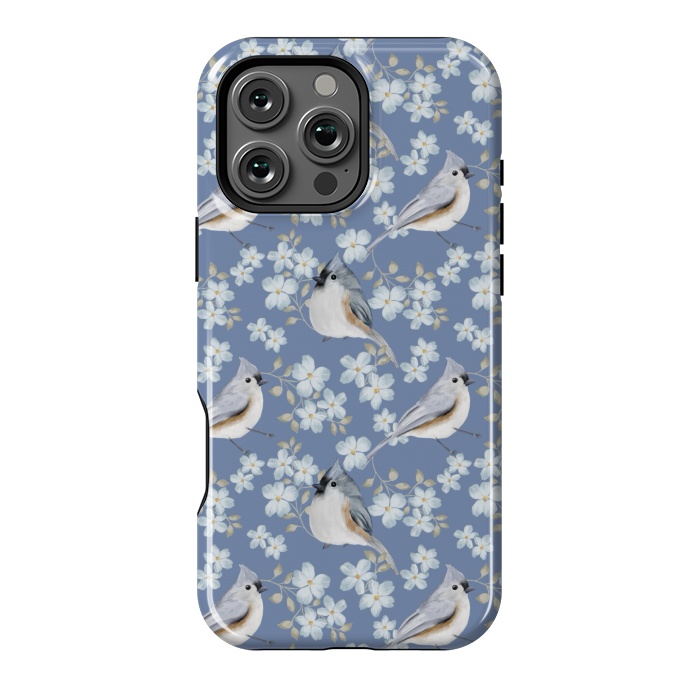 iPhone 16 Pro Max StrongFit Birds blue by Flowery Stories