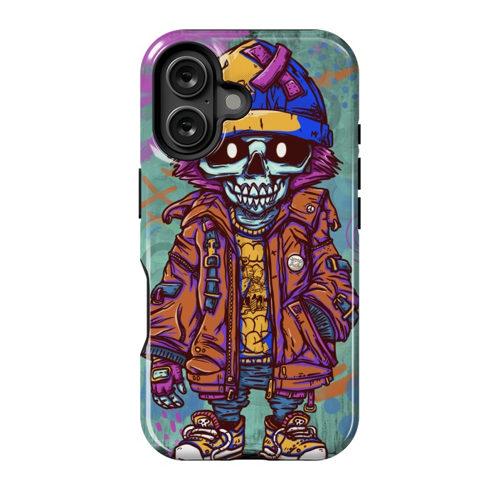 iPhone 16 StrongFit Skull boy by Manuvila