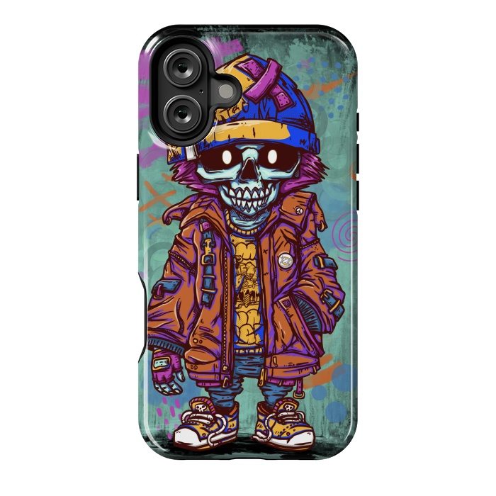 iPhone 16 Plus StrongFit Skull boy by Manuvila