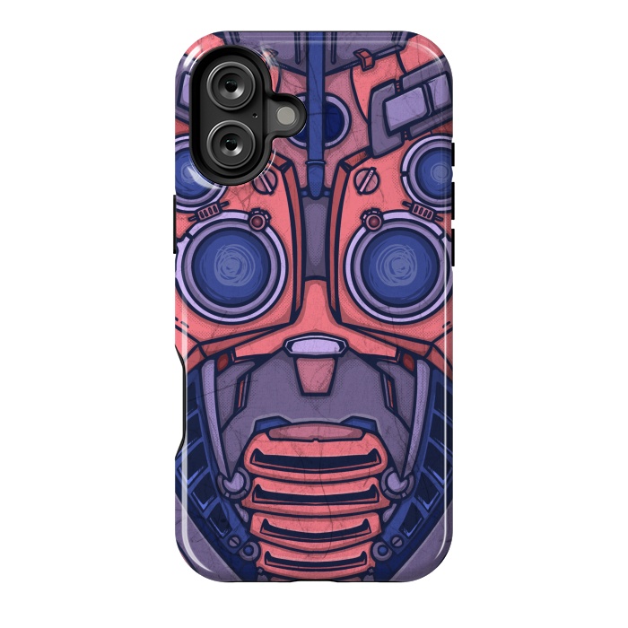 iPhone 16 Plus StrongFit Robot face by Manuvila