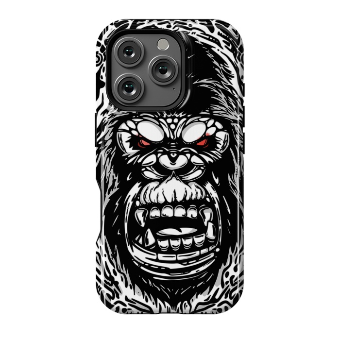 iPhone 16 Pro StrongFit Gorilla face by Manuvila