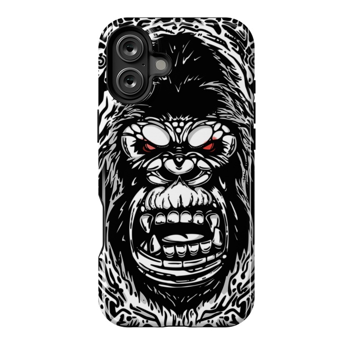 iPhone 16 Plus StrongFit Gorilla face by Manuvila