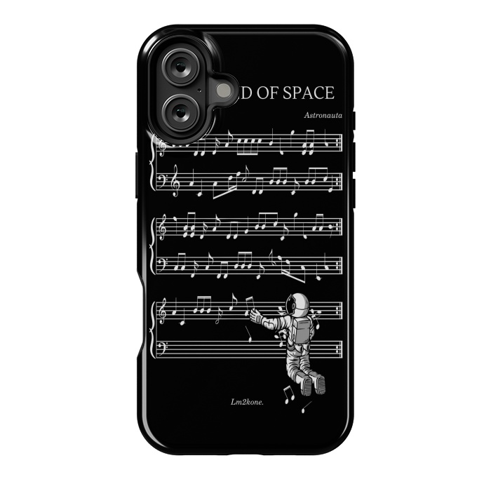 iPhone 16 Plus StrongFit The Sound of Space - (Black version) by LM2Kone