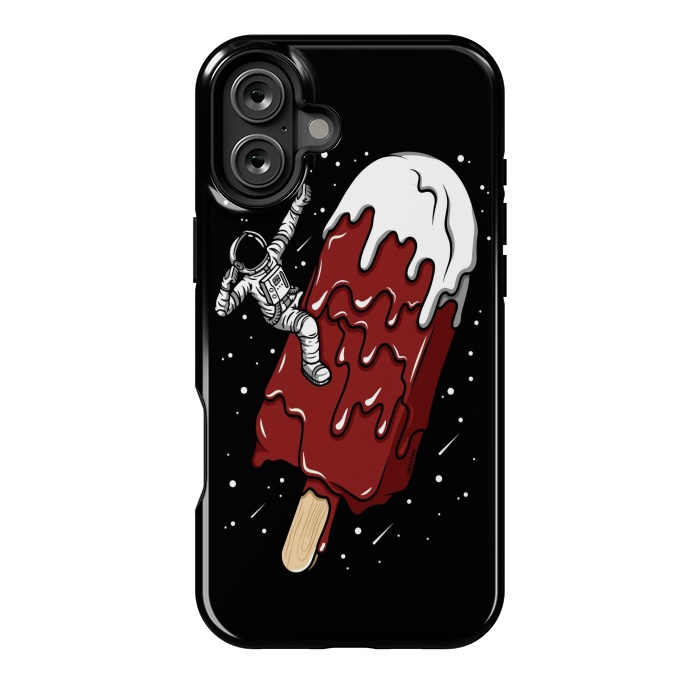 iPhone 16 Plus StrongFit Ice Cream Astronaut - Chocolate. by LM2Kone