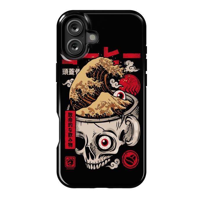 iPhone 16 Plus StrongFit Great Skull Coffee by LM2Kone