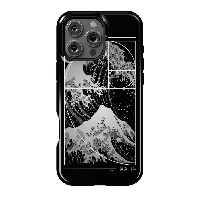 iPhone 16 Pro Max StrongFit The Great Wave of Fibonacci Spiral - Modern by LM2Kone