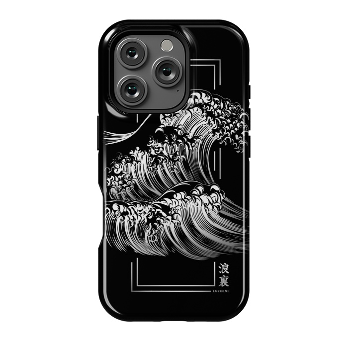 iPhone 16 Pro StrongFit Modern Kanagawa's Wave - Silver by LM2Kone