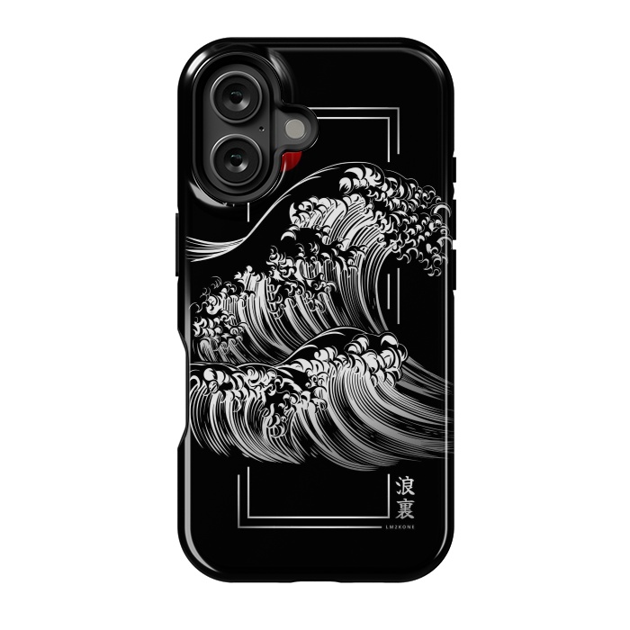 iPhone 16 StrongFit Modern Kanagawa's Wave - Silver by LM2Kone