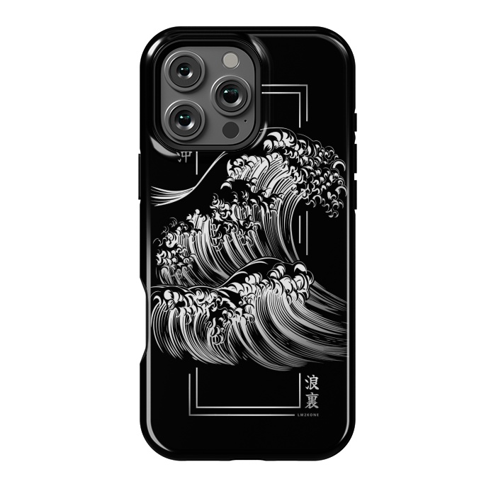 iPhone 16 Pro Max StrongFit Modern Kanagawa's Wave - Silver by LM2Kone