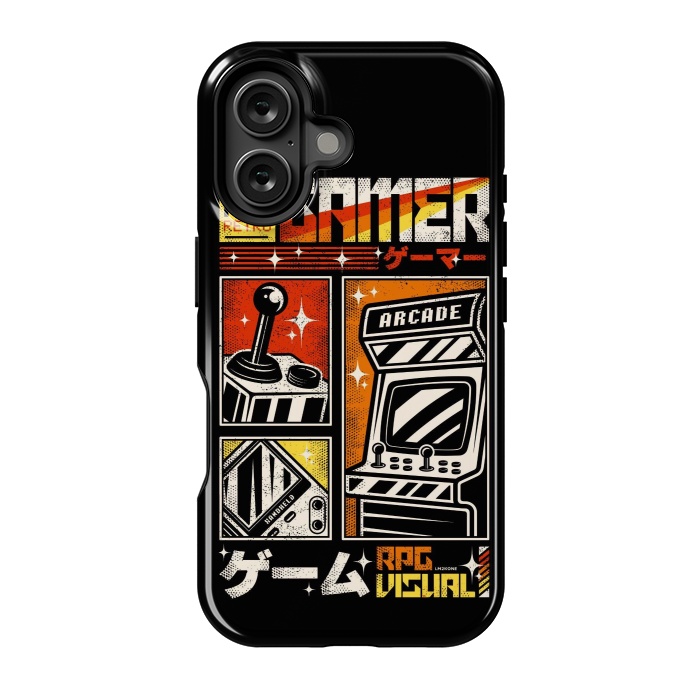 iPhone 16 StrongFit AV Retro Gamer Vintage by LM2Kone