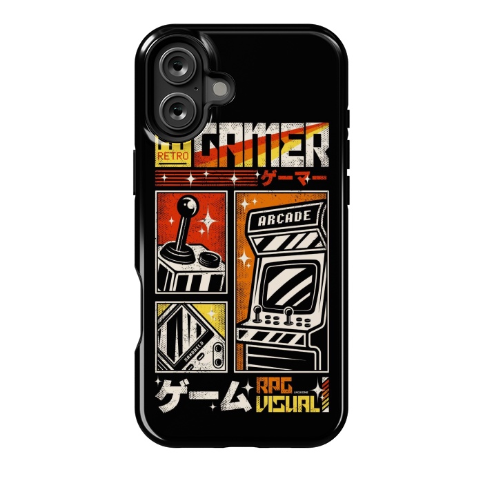 iPhone 16 Plus StrongFit AV Retro Gamer Vintage by LM2Kone