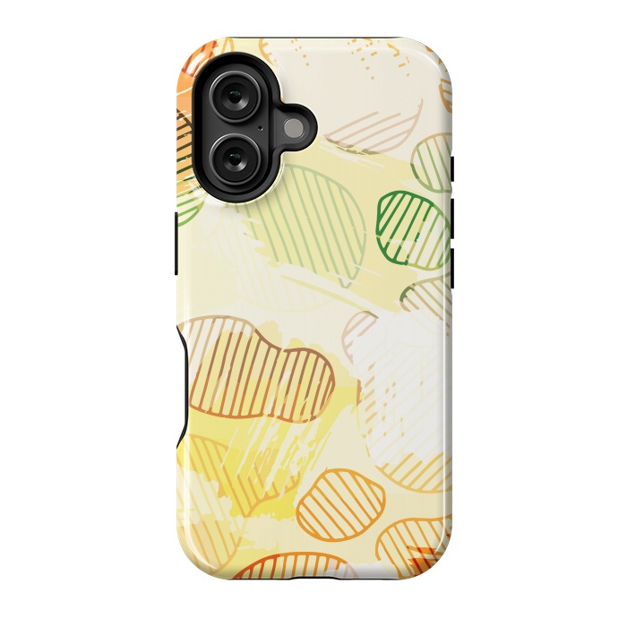 iPhone 16 StrongFit Abstract Footprints, minimal Colorful Pattern by Creativeaxle