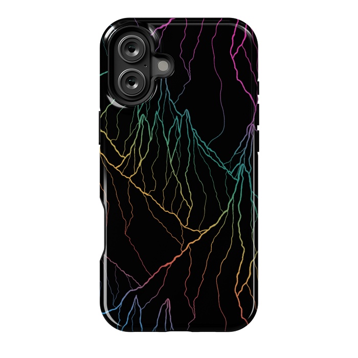 iPhone 16 Plus StrongFit Rainbow line peaks by Steve Wade (Swade)