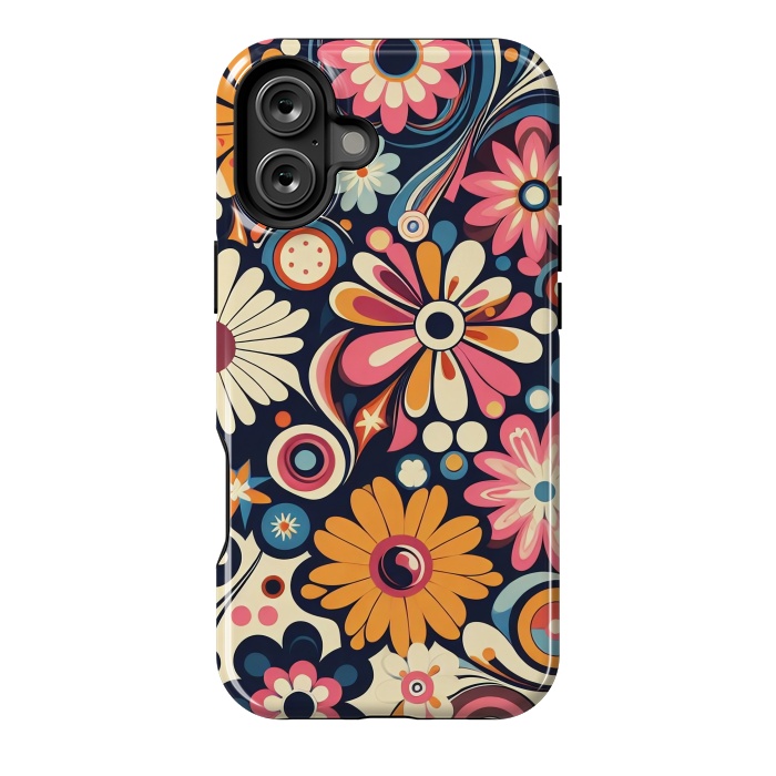 iPhone 16 Plus StrongFit 60s Flower Power 1 by JohnnyVillas