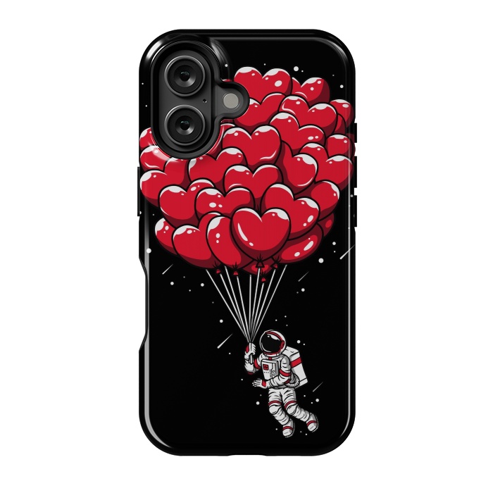 iPhone 16 StrongFit Heart Balloon Astronaut by LM2Kone