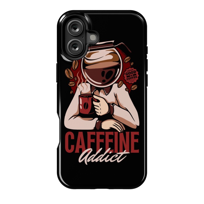 iPhone 16 Plus StrongFit Caffeine Addict by LM2Kone