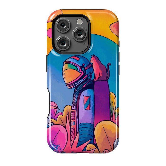 iPhone 16 Pro StrongFit The astronaut and cat by Steve Wade (Swade)