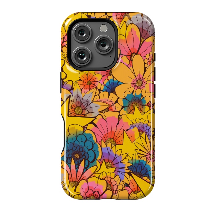 iPhone 16 Pro StrongFit Stars and flowers by Steve Wade (Swade)