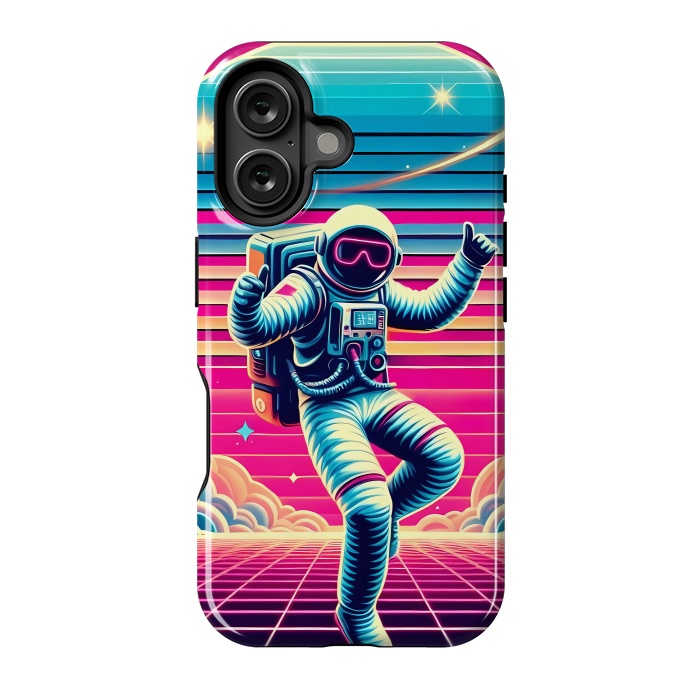 iPhone 16 StrongFit Astral Moves in Neon by JohnnyVillas