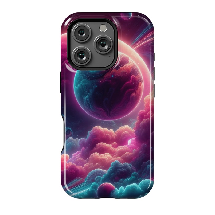 iPhone 16 Pro StrongFit Neon Universe by JohnnyVillas