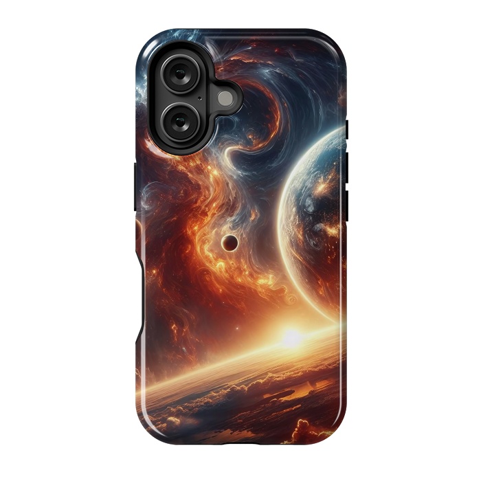 iPhone 16 StrongFit Fire Sunset Universe by JohnnyVillas