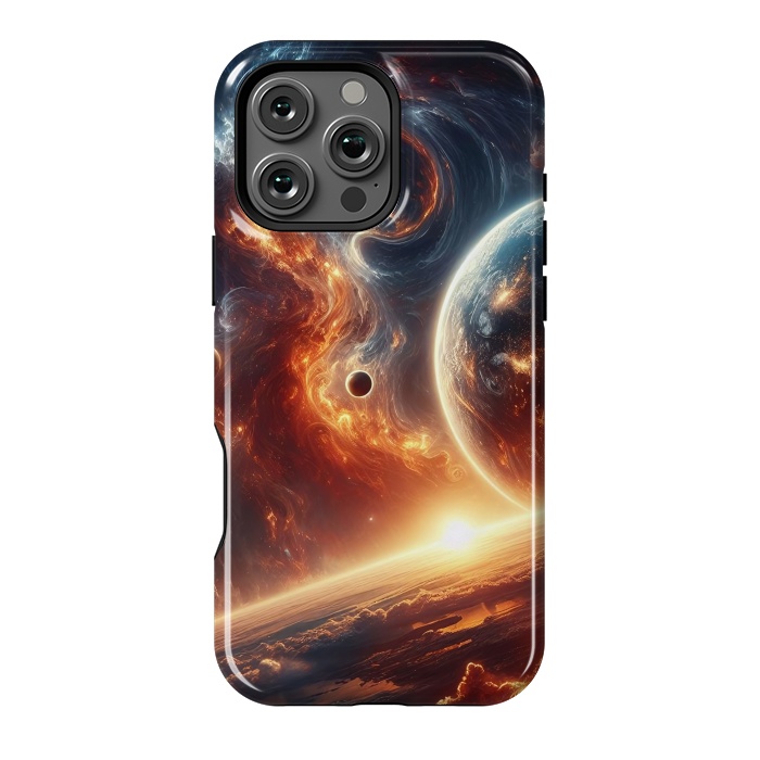 iPhone 16 Pro Max StrongFit Fire Sunset Universe by JohnnyVillas