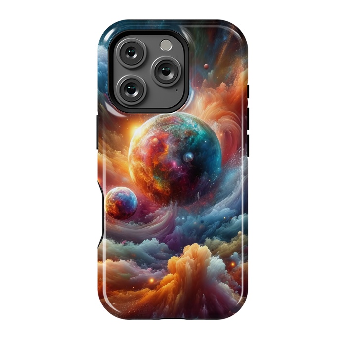 iPhone 16 Pro StrongFit Splash Paint Universe by JohnnyVillas