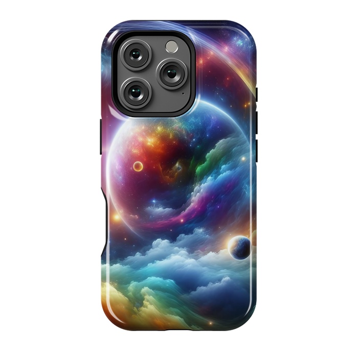 iPhone 16 Pro StrongFit Rainbow Universe by JohnnyVillas