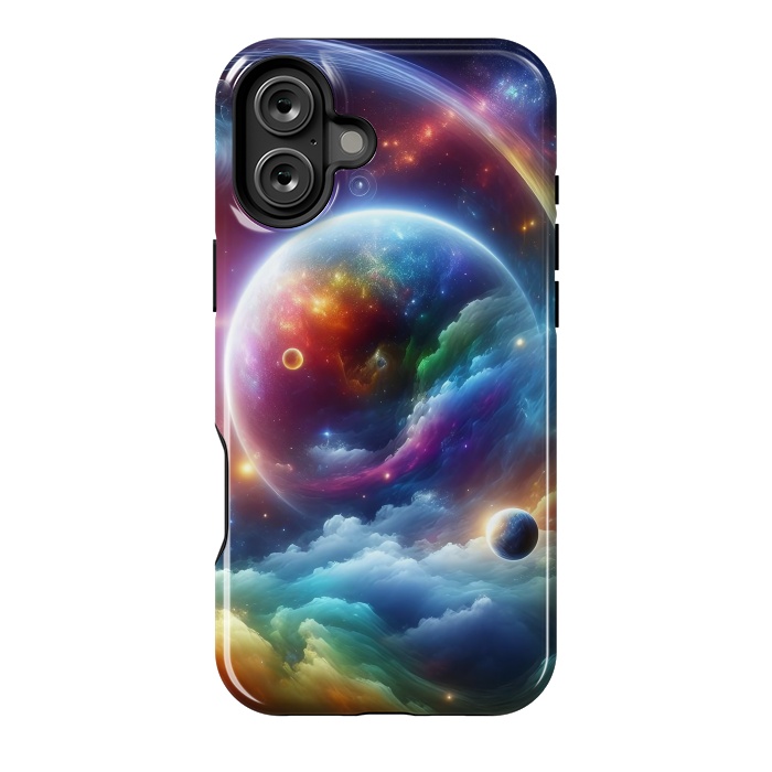 iPhone 16 Plus StrongFit Rainbow Universe by JohnnyVillas