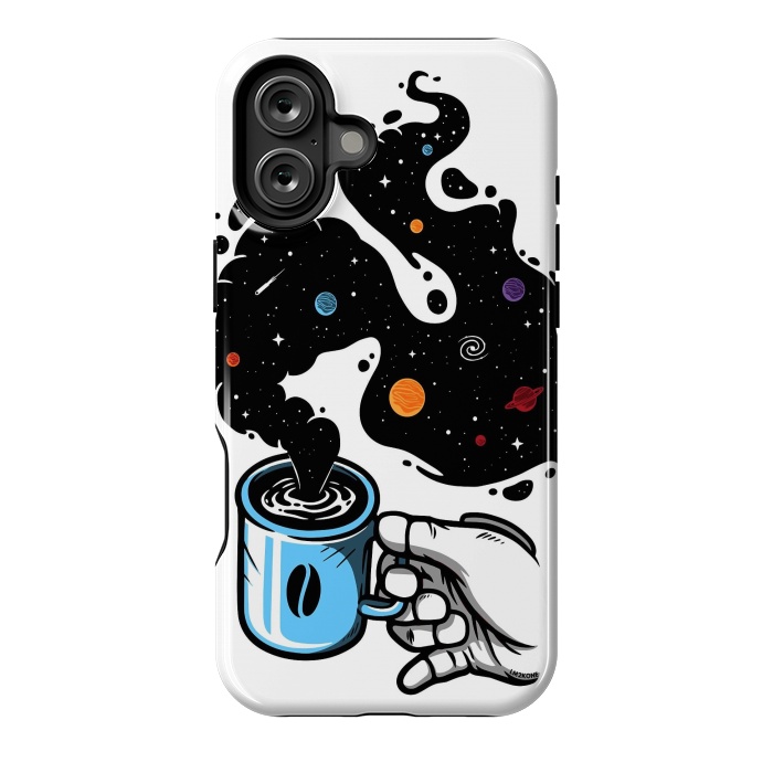 iPhone 16 Plus StrongFit Space Coffee by LM2Kone