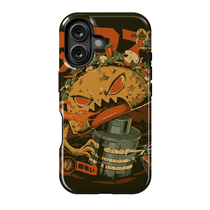 iPhone 16 StrongFit Spicy Taco Attack by Ilustrata