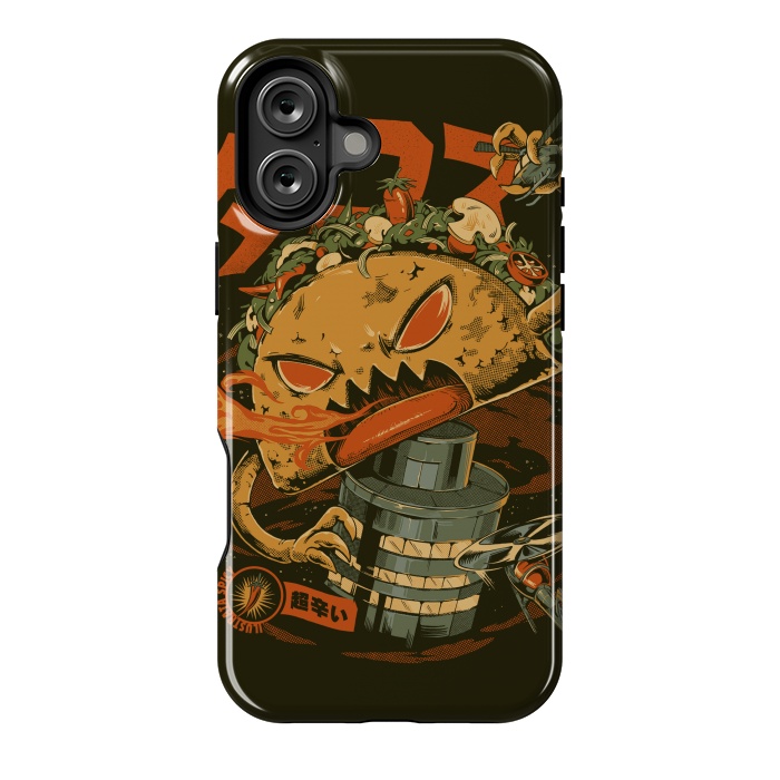 iPhone 16 Plus StrongFit Spicy Taco Attack by Ilustrata