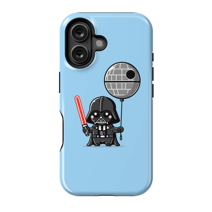 iPhone 16 StrongFit Mini Vader - Come to the Cute Side by Mitxel Gonzalez