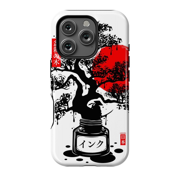 iPhone 16 Pro StrongFit Black Bonsai Japanese Ink by LM2Kone