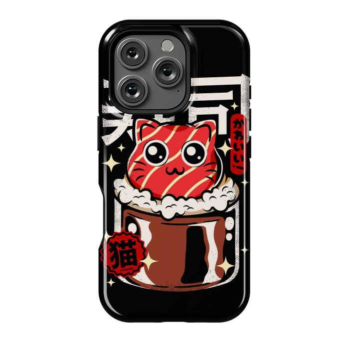 iPhone 16 Pro StrongFit Neko Sushi Cat by LM2Kone