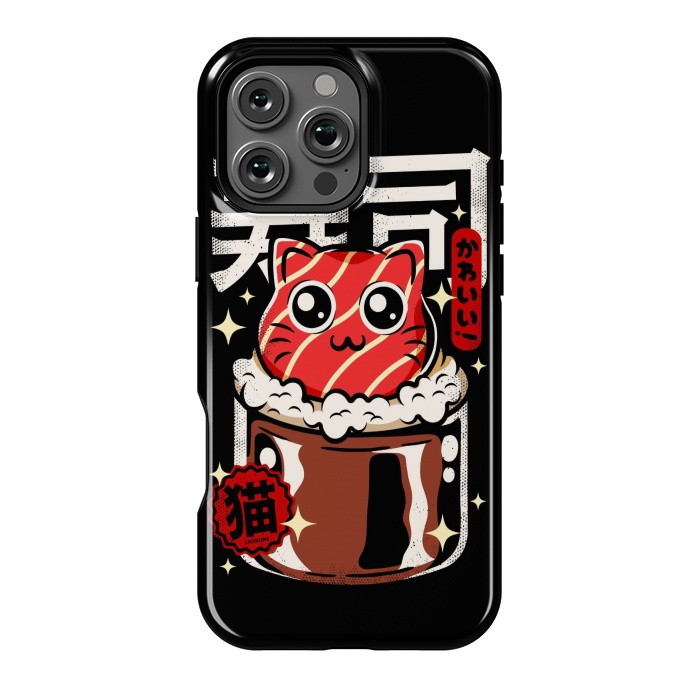 iPhone 16 Pro Max StrongFit Neko Sushi Cat by LM2Kone