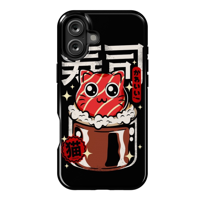 iPhone 16 Plus StrongFit Neko Sushi Cat by LM2Kone