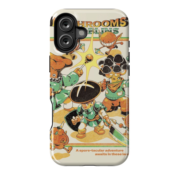 iPhone 16 Plus StrongFit Mushrooms and Goblins by Ilustrata