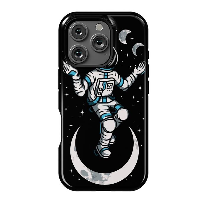 iPhone 16 Pro StrongFit Moono Cycle Astronaut by LM2Kone