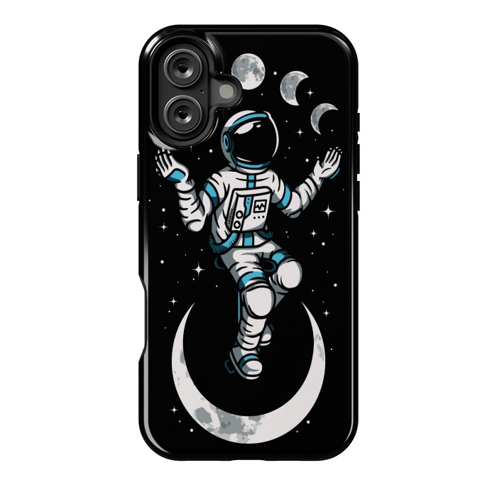 iPhone 16 Plus StrongFit Moono Cycle Astronaut by LM2Kone