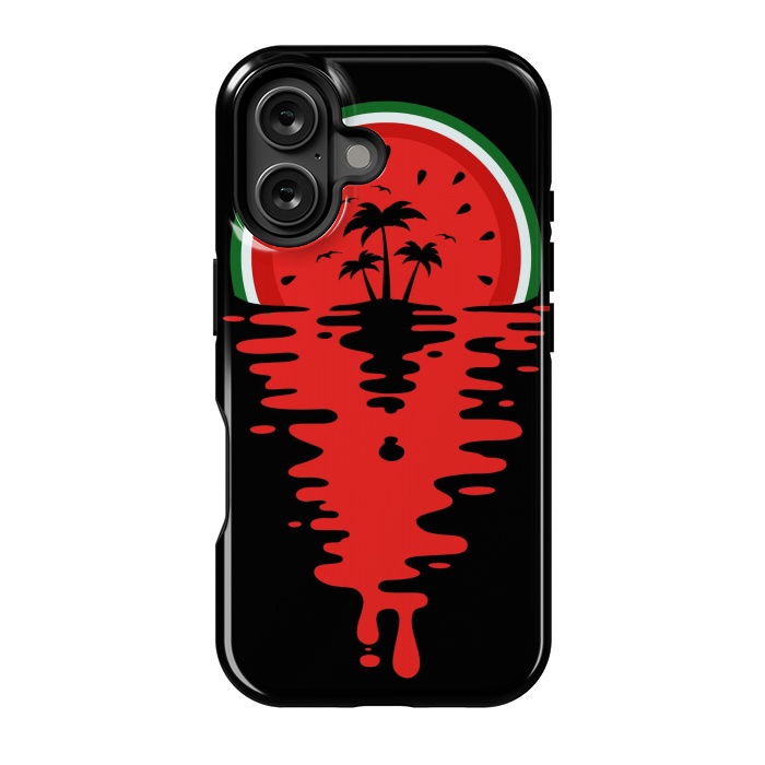 iPhone 16 StrongFit Sunset Watermelon Vaporwave by LM2Kone