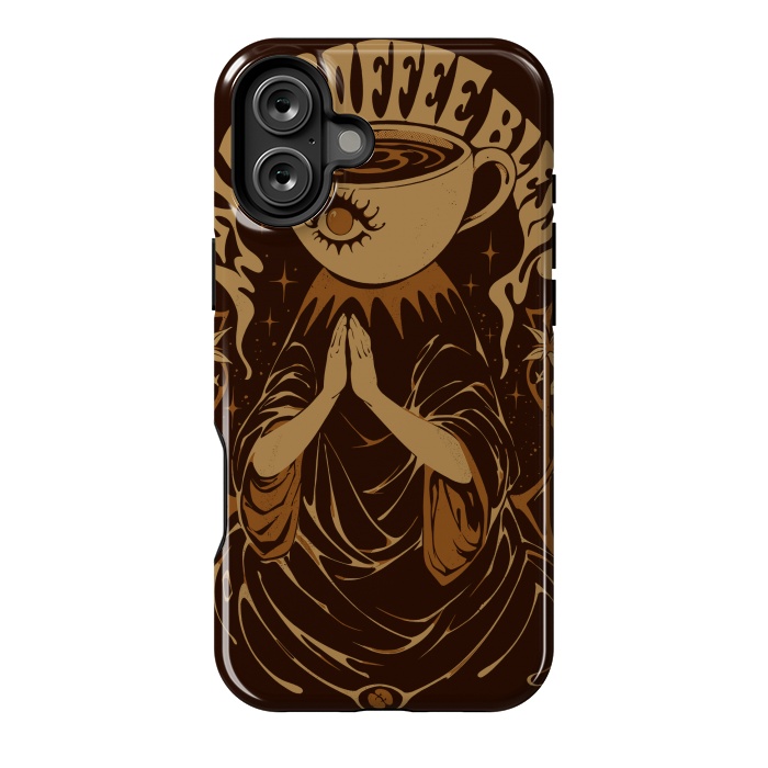 iPhone 16 Plus StrongFit May the Coffee Bless You by Ilustrata