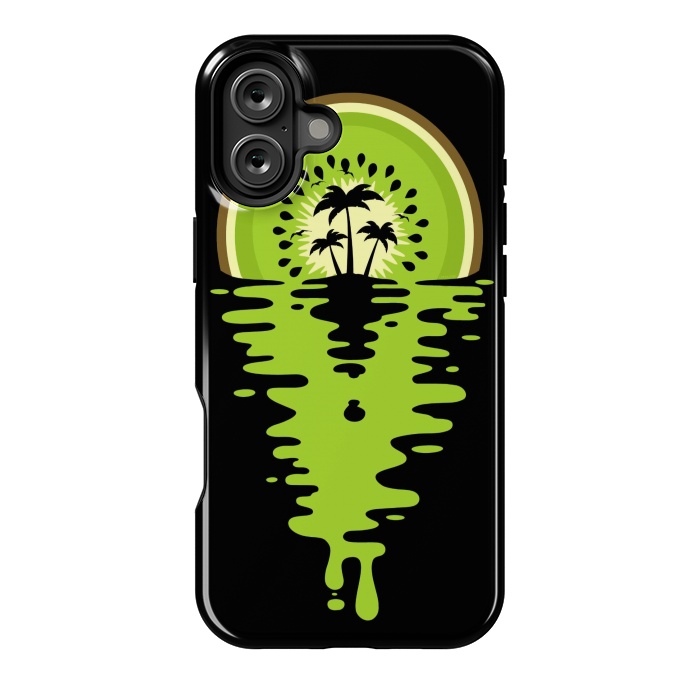 iPhone 16 Plus StrongFit Sunset Kiwi Vaporwave by LM2Kone