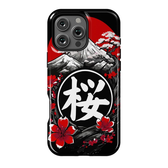 iPhone 16 Pro Max StrongFit Mount Fuji Cherry Blossoms by LM2Kone