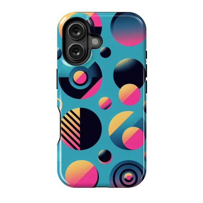 iPhone 16 StrongFit 70s Geometric Circles by JohnnyVillas