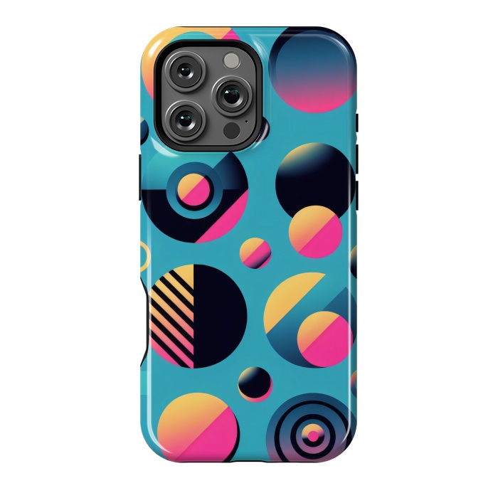 iPhone 16 Pro Max StrongFit 70s Geometric Circles by JohnnyVillas